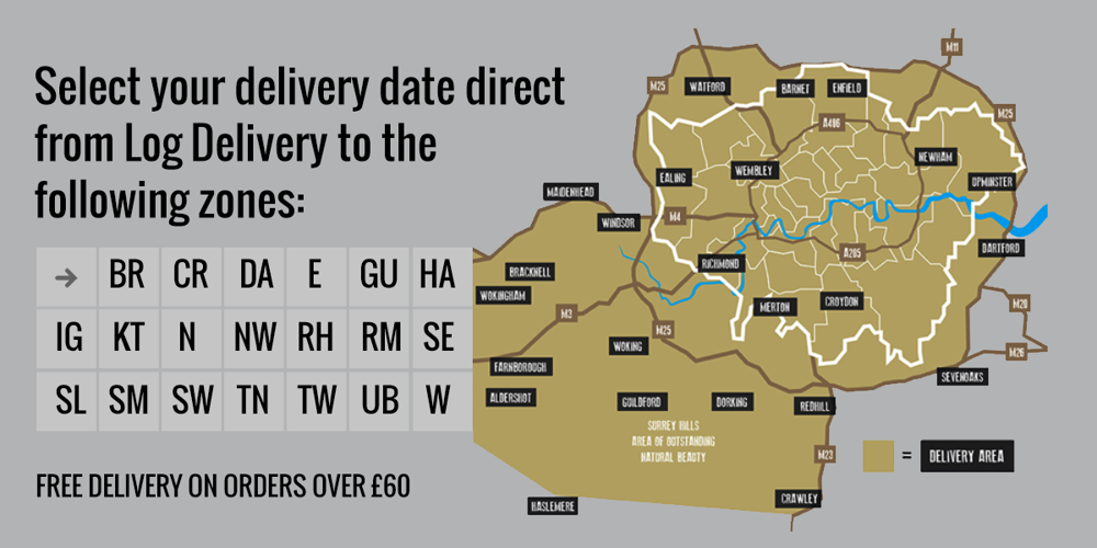Areas Covered by Log Delivery Vehicles